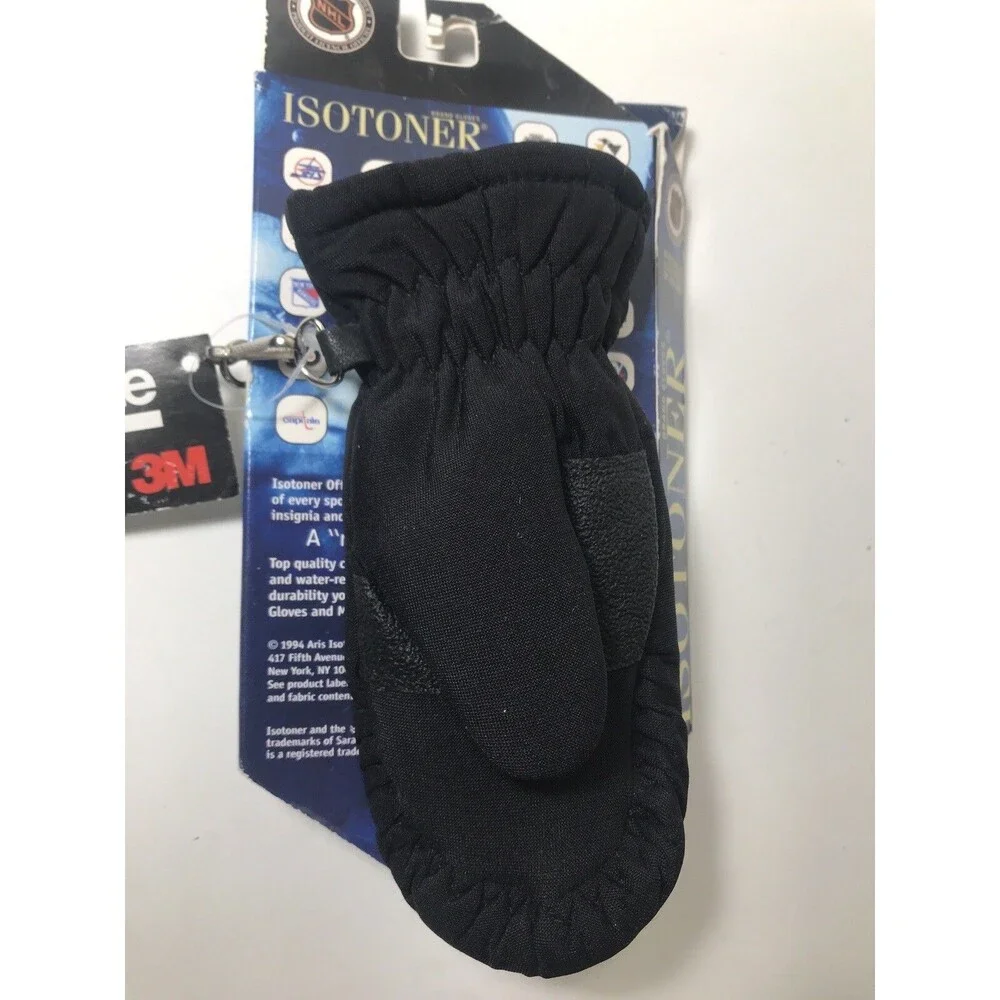 Anaheim Ducks Isotoner 3M Gloves Black / Gray Youth Size S/M NEW